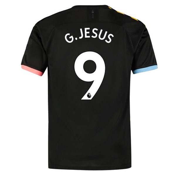 Camiseta Manchester City NO.9 G.Jesus 2ª 2019-2020 Negro